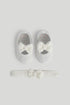 White Broderie Pram Shoes and Headband - White / 9-12 Months