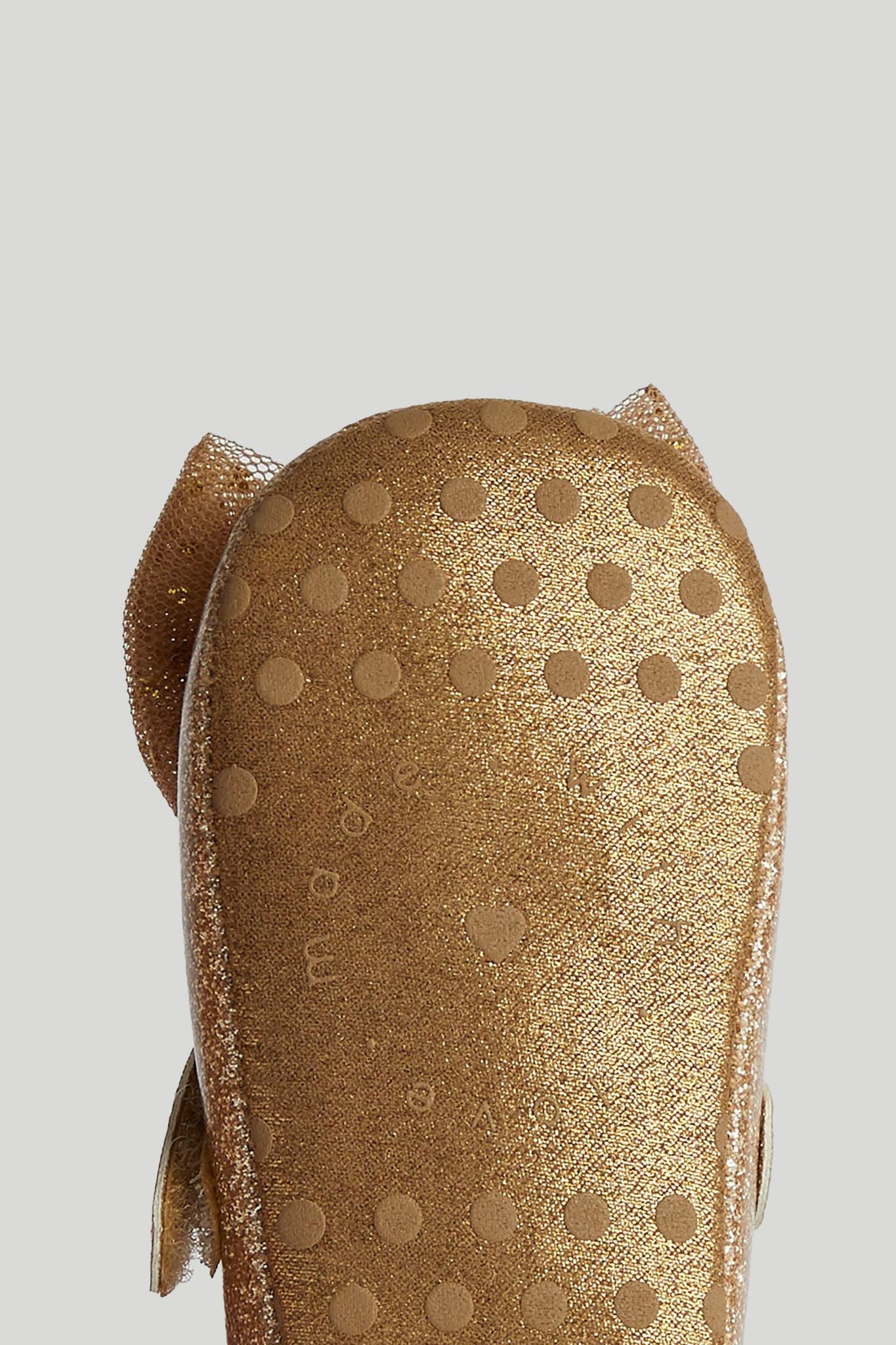 Gold Glitter Pram Shoes and Headband