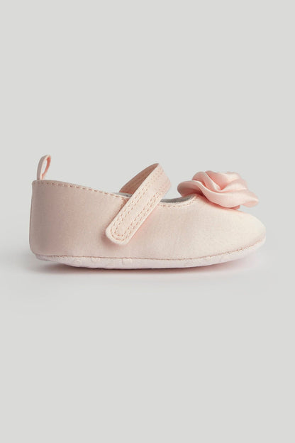 Pink Flower Pram Shoes - Pink / 12-18 Months