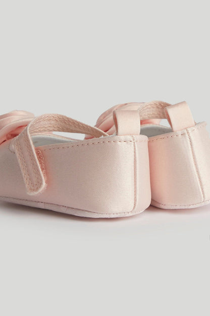 Pink Flower Pram Shoes