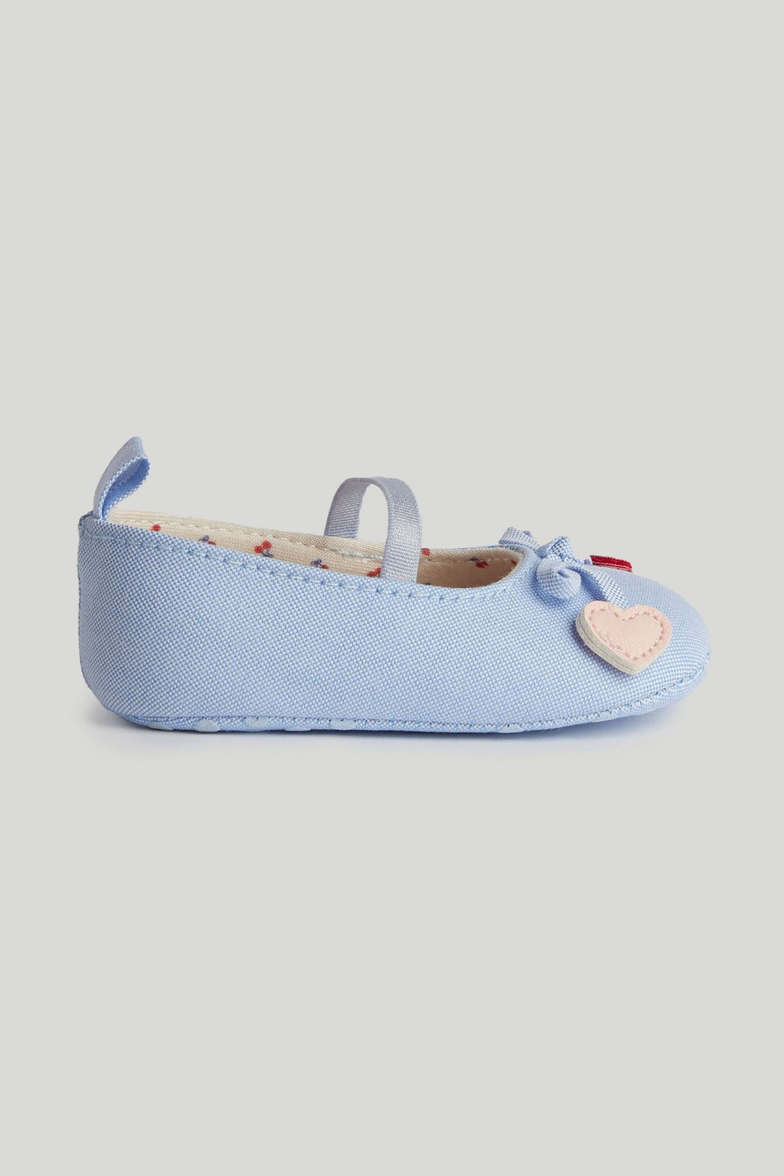 Denim Ballerina Pram Shoes - Blue / 12-18 Months