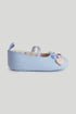 Denim Ballerina Pram Shoes - Blue / 12-18 Months
