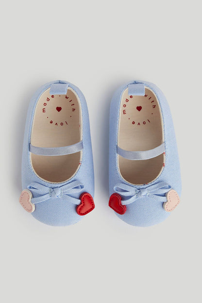 Denim Ballerina Pram Shoes