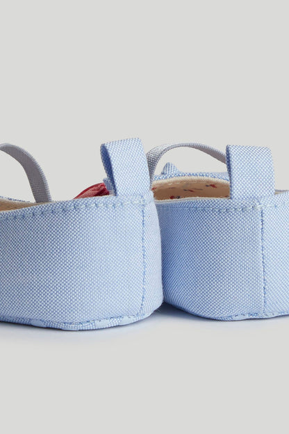 Denim Ballerina Pram Shoes