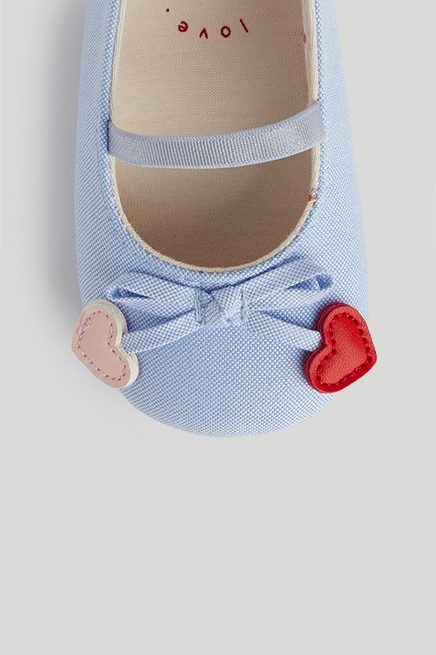 Denim Ballerina Pram Shoes