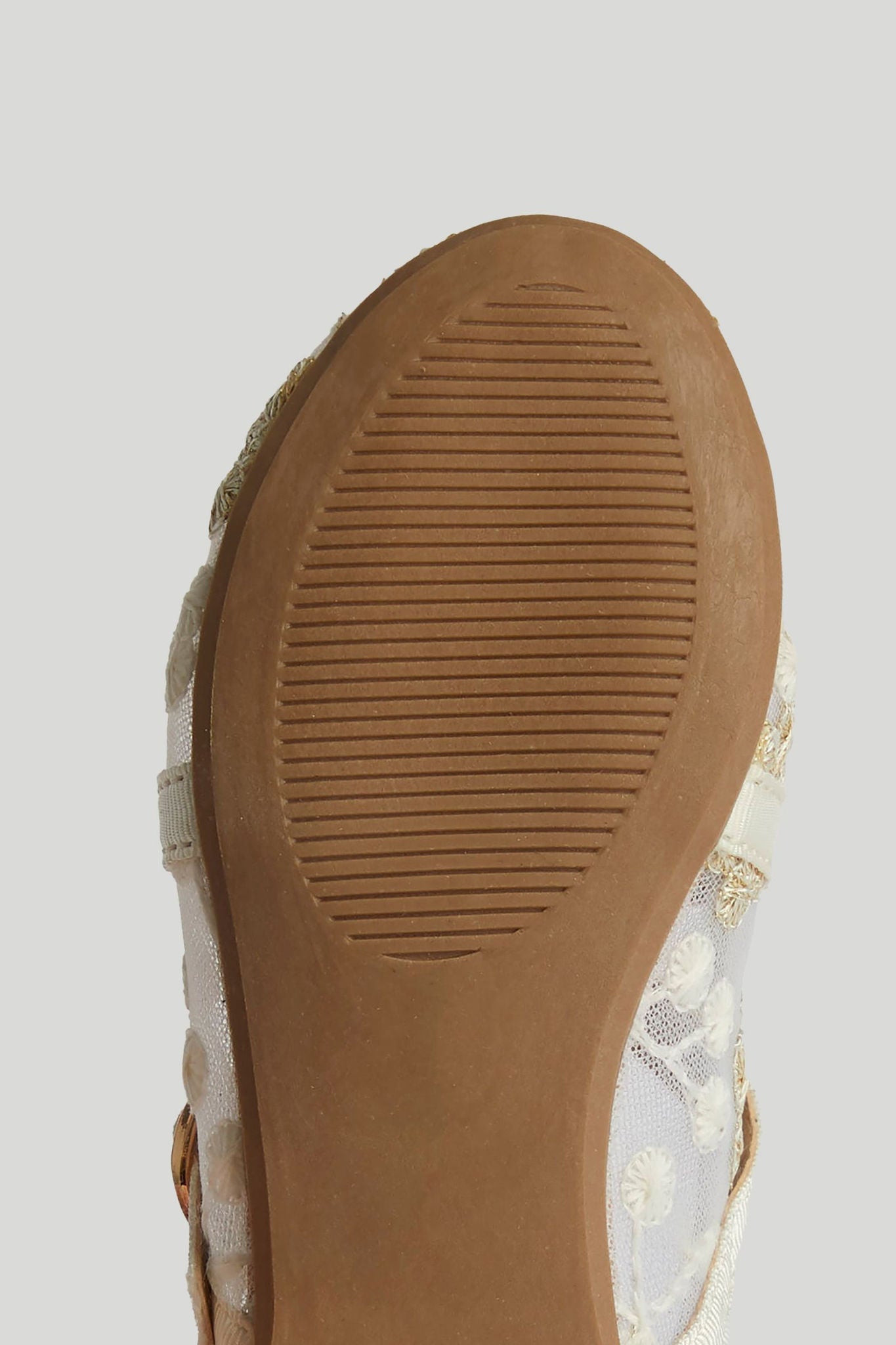 White Mesh Ballerina Shoes