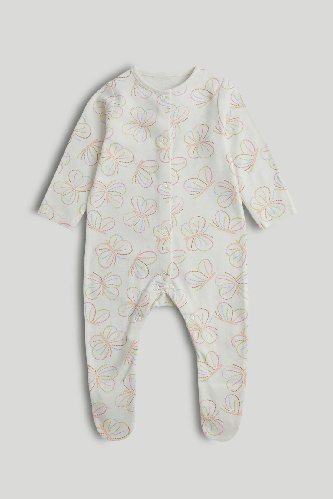 3 Pack Butterfly Sleepsuits