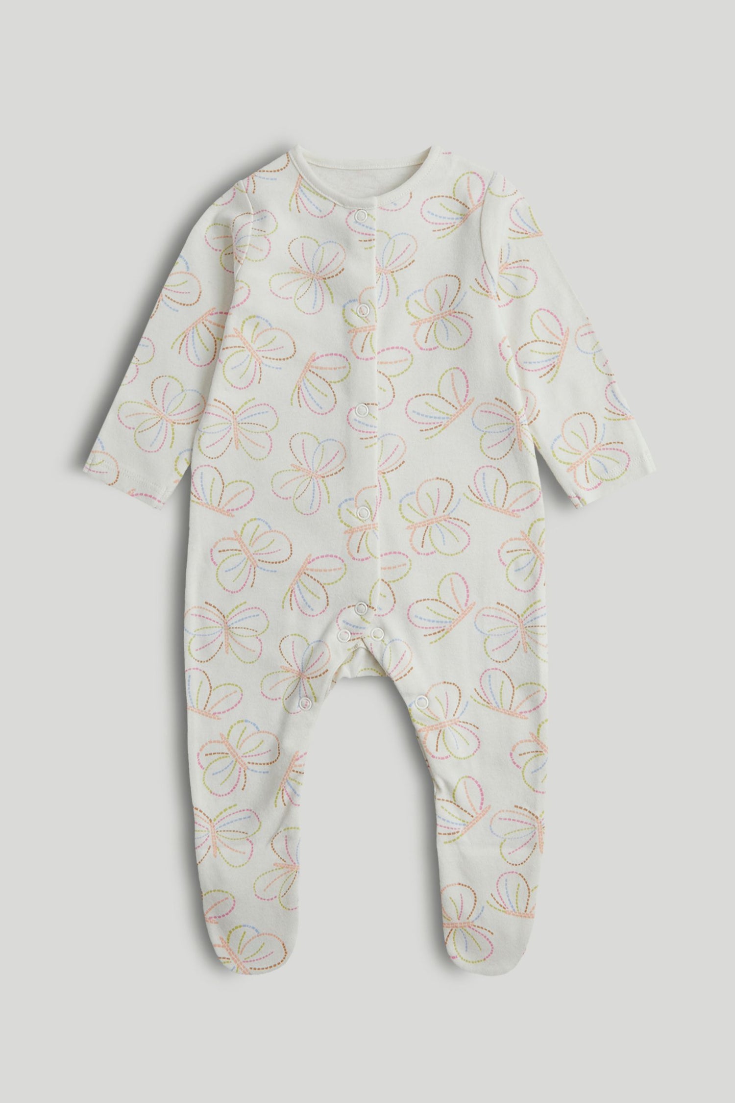 3 Pack Butterfly Sleepsuits