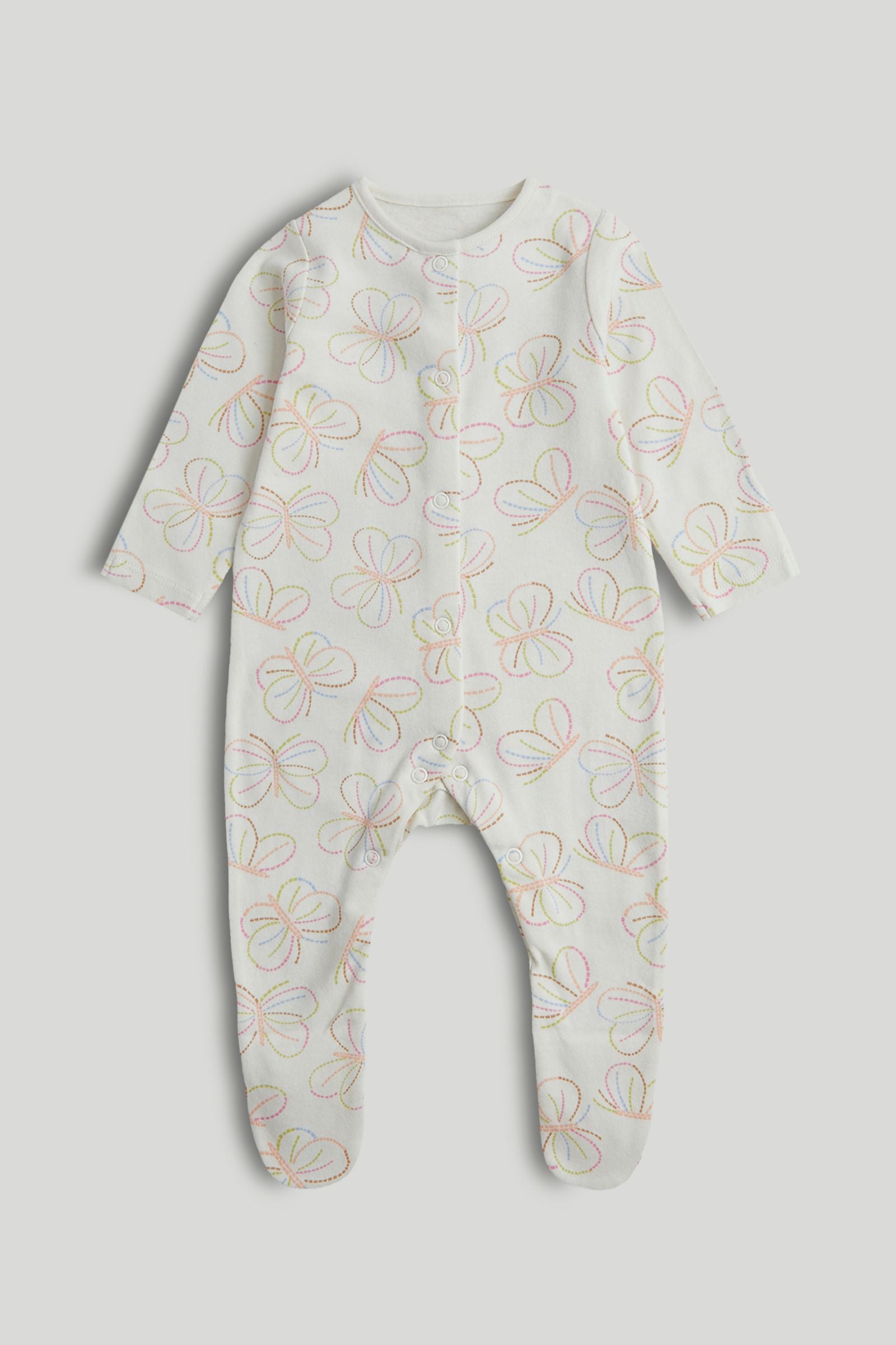 3 Pack Butterfly Sleepsuits