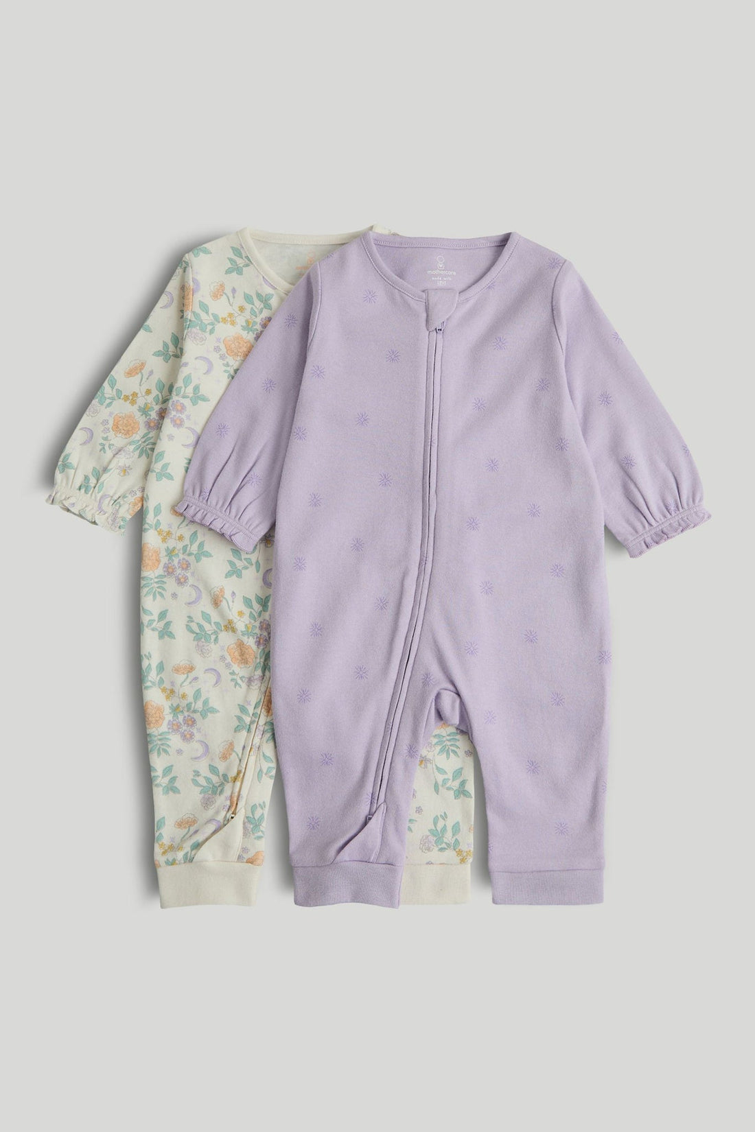 2 Pack Footless Zip-Up Sleepsuits - Multi / Up to 1 Month