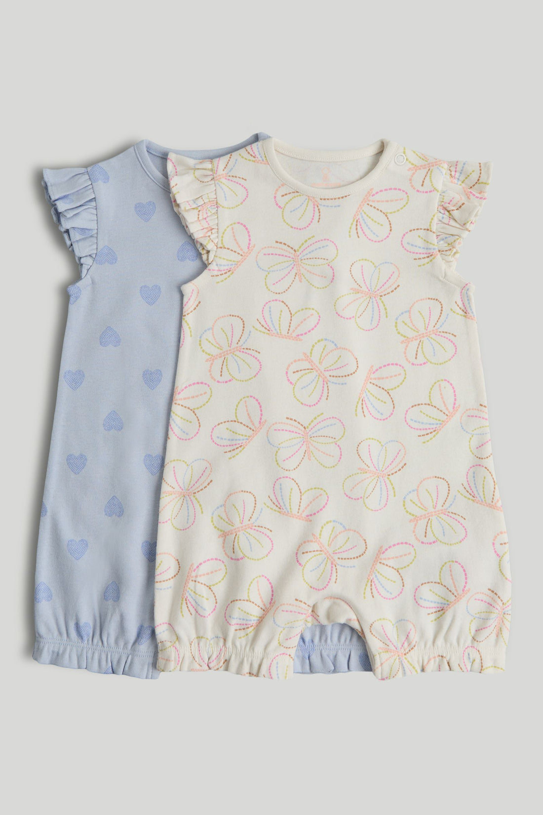 2 Pack Butterfly Rompers - Multi / 12-18 Months