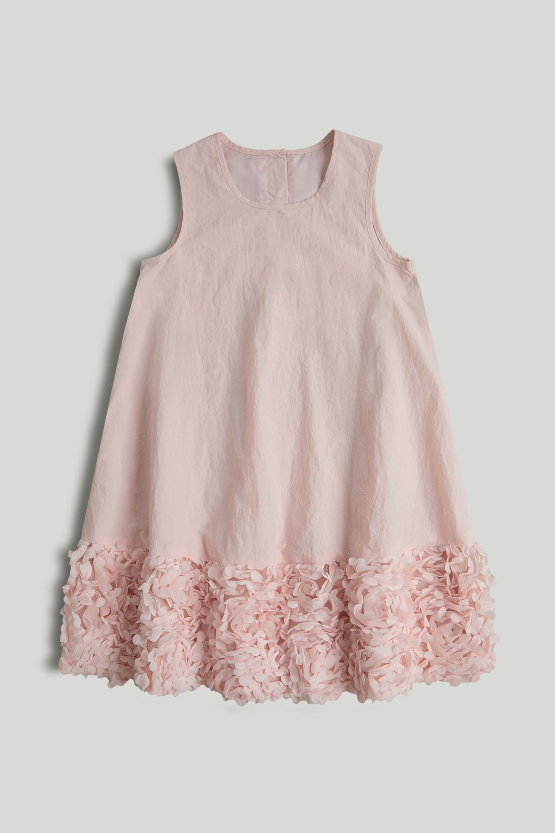 Pink Flower Hem Occasion Dress - Light Purple / 9-10 Years