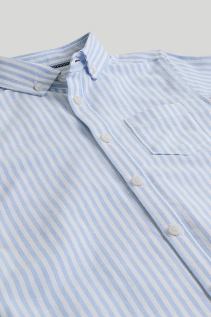 Blue Striped Oxford Shirt, 9 months to 5 years