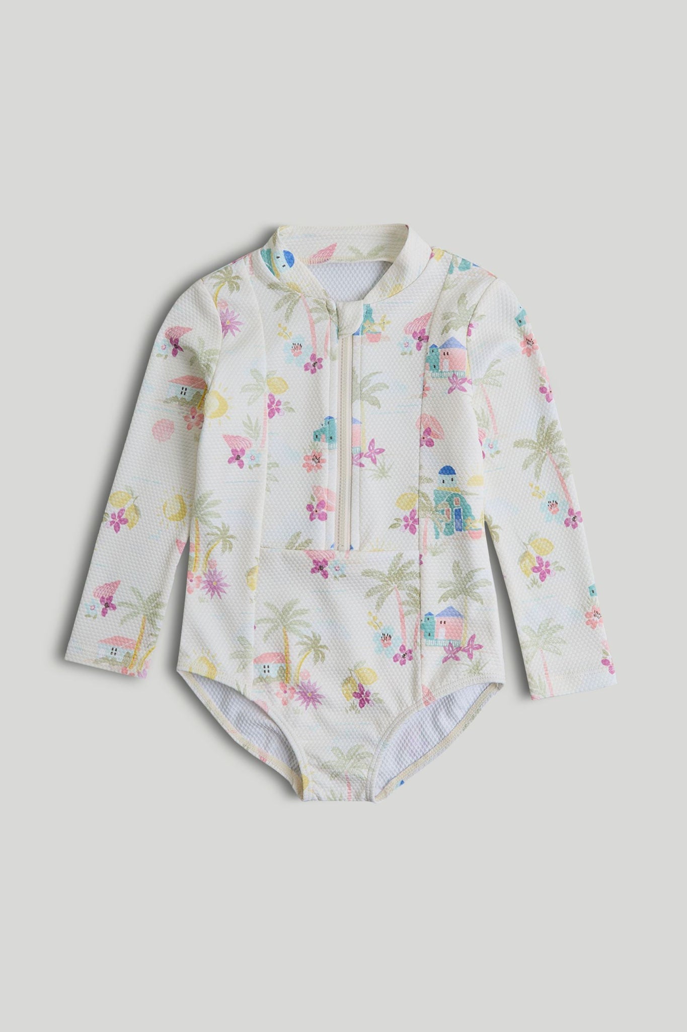 Tropical Sunsafe UPF50+ Swimsuit - Multi / 9-10 Years