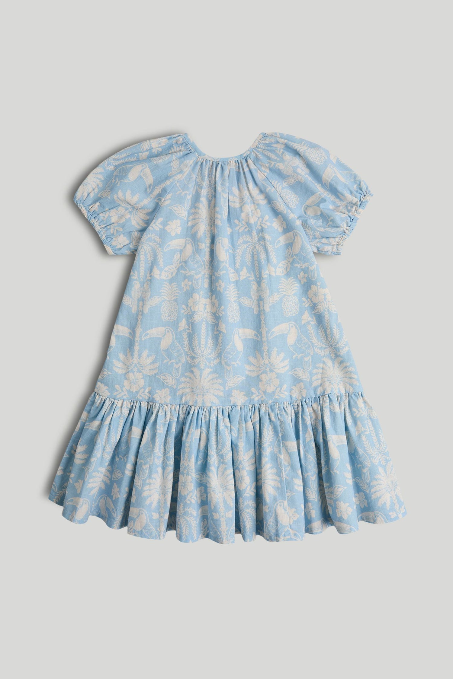 Blue Cotton Dress - Blue / 9-10 Years