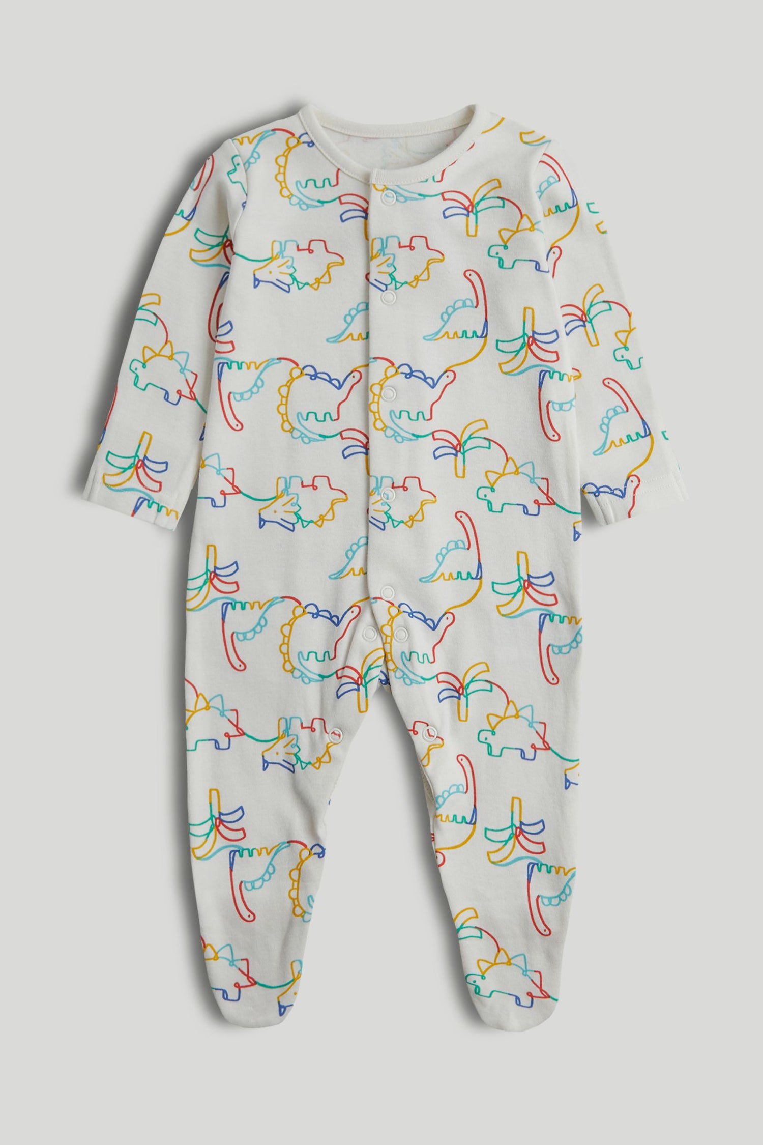 3 Pack Dinosaur Sleepsuits