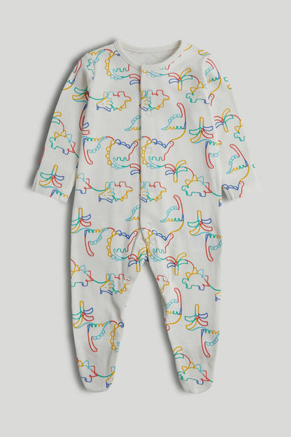 3 Pack Dinosaur Sleepsuits