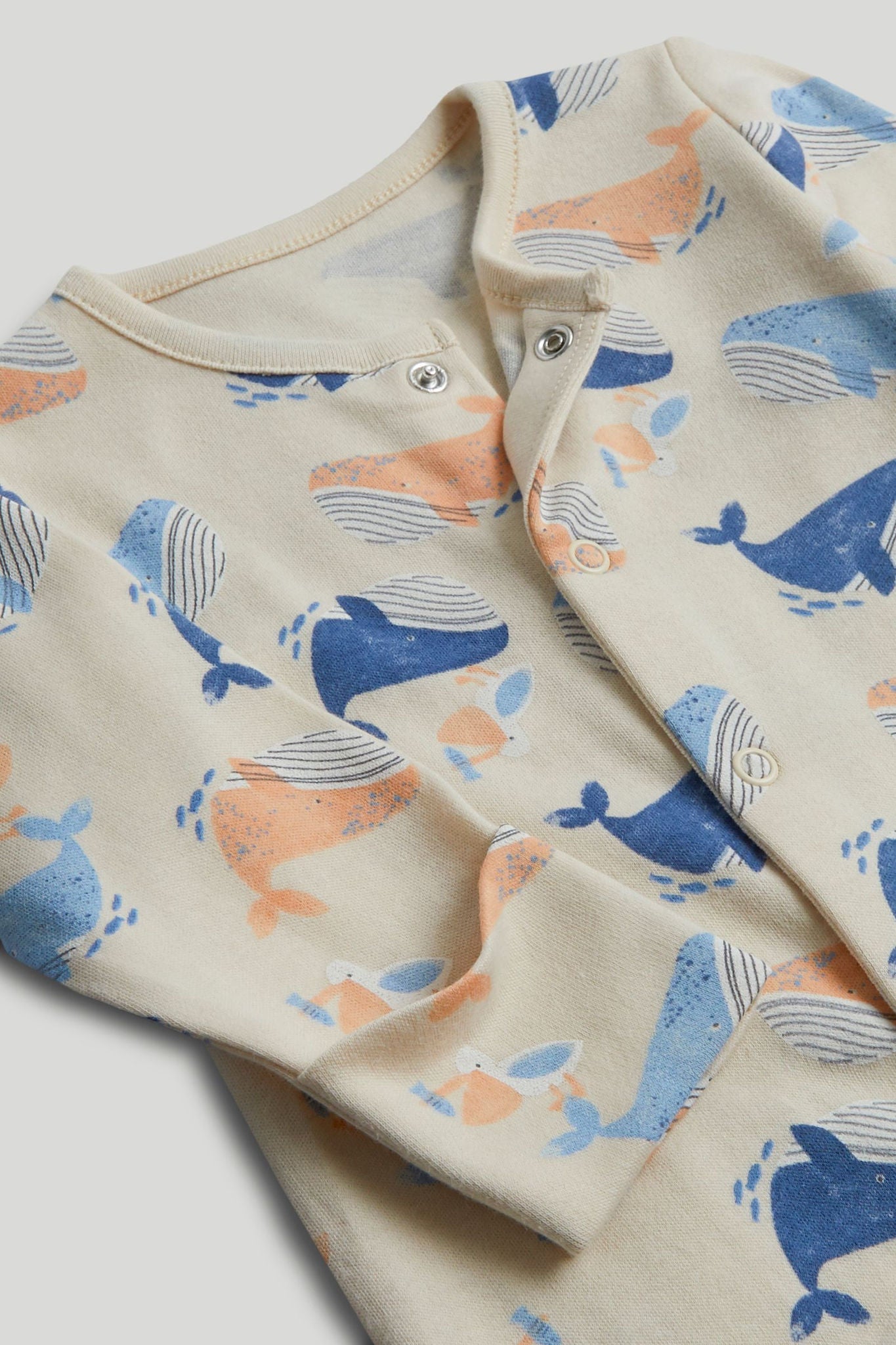 3 Pack Whale Sleepsuits