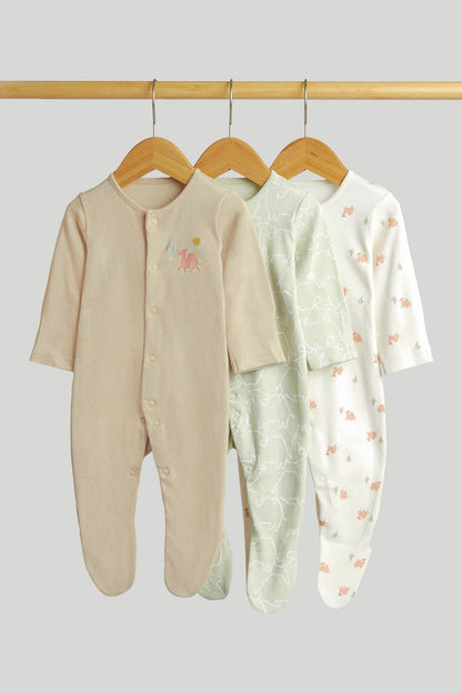 3 Pack Camel Sleepsuits