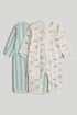 2 Pack Footless Zip-Up Sleepsuits - Multi / Up to 1 Month