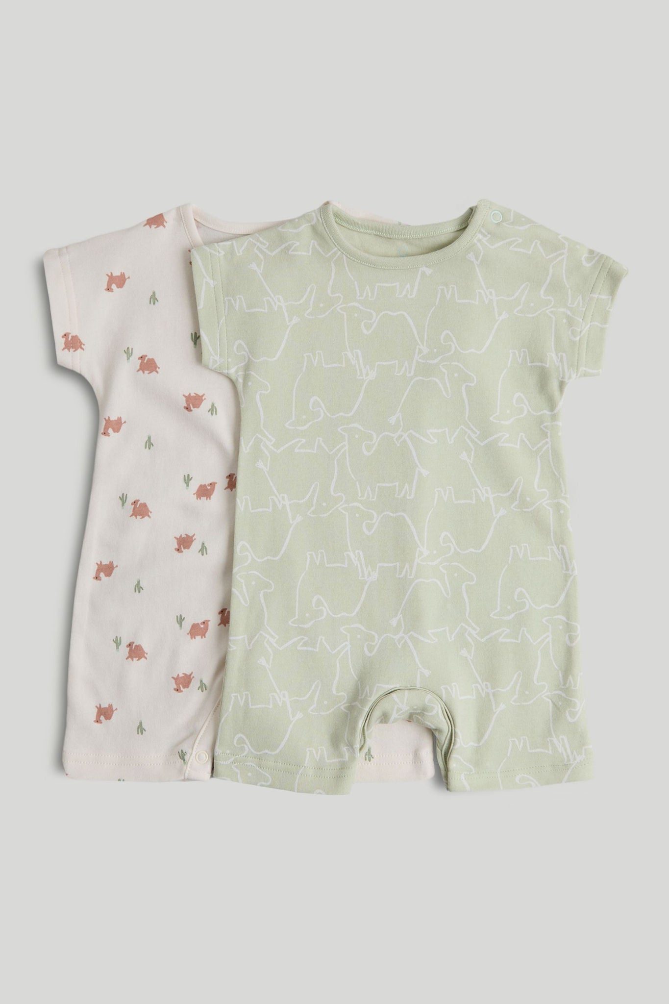 2 Pack Camel Rompers - Multi / 12-18 Months
