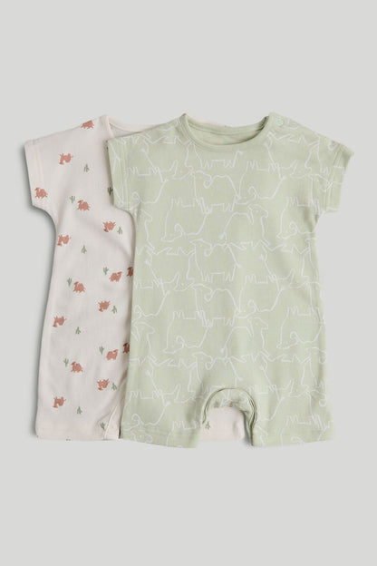 2 Pack Camel Rompers - Multi / 12-18 Months