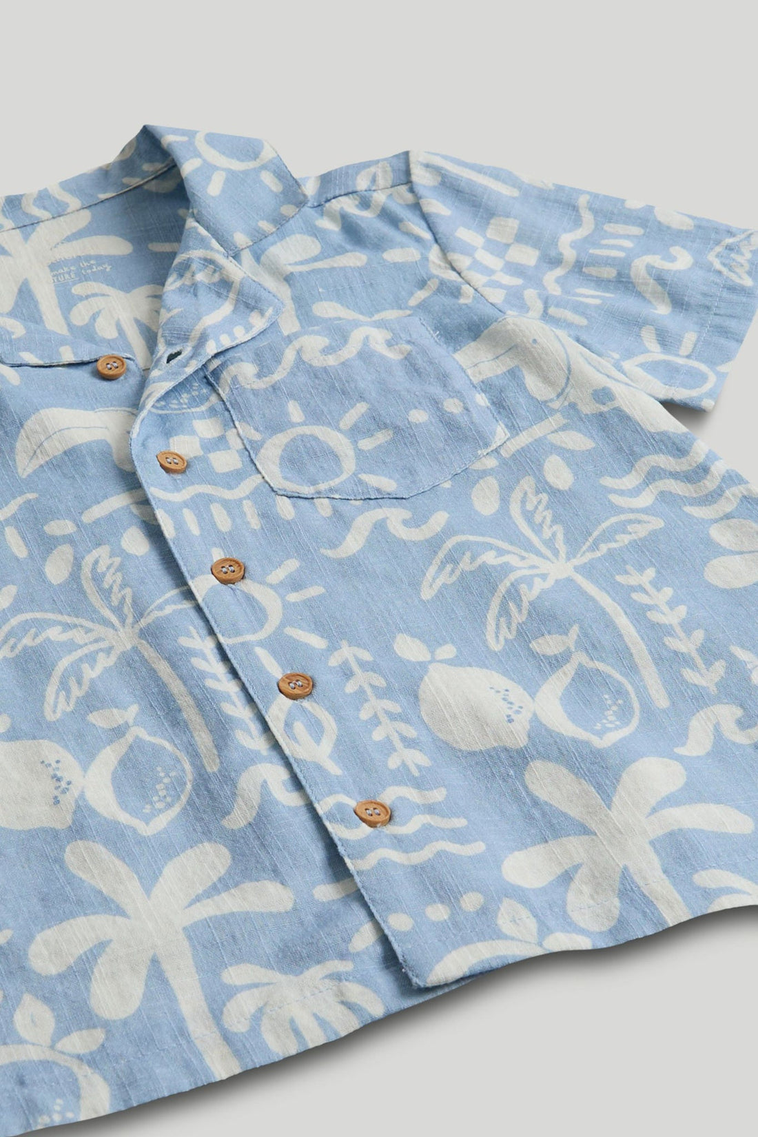 Blue Shirt, Shorts and Hat Outfit