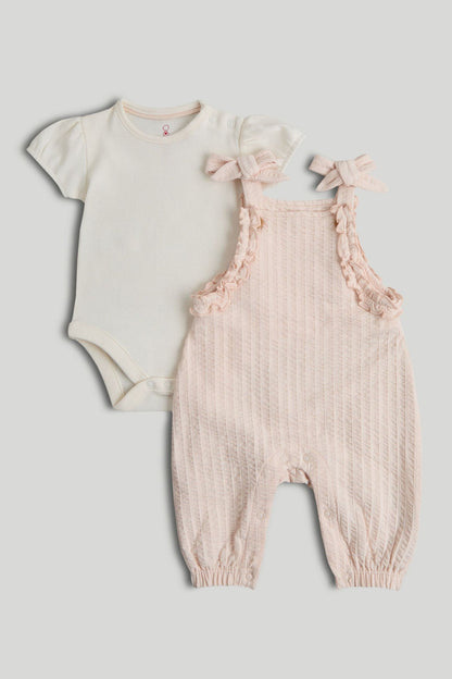 Striped Dungarees and Bodysuit Outfit - Multi / 12-18 Months