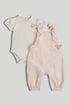 Striped Dungarees and Bodysuit Outfit - Multi / 12-18 Months
