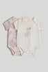 2 Pack Safari Short-Sleeved Bodysuits - White / Up to 1 Month