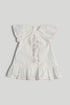 White Cotton Dress - Cream / Up to 1 Month