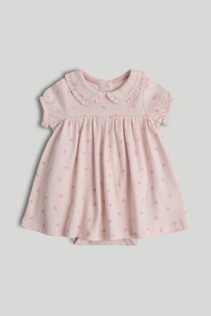 My First Pink Romper Dress - Light Pink / Up to 1 Month