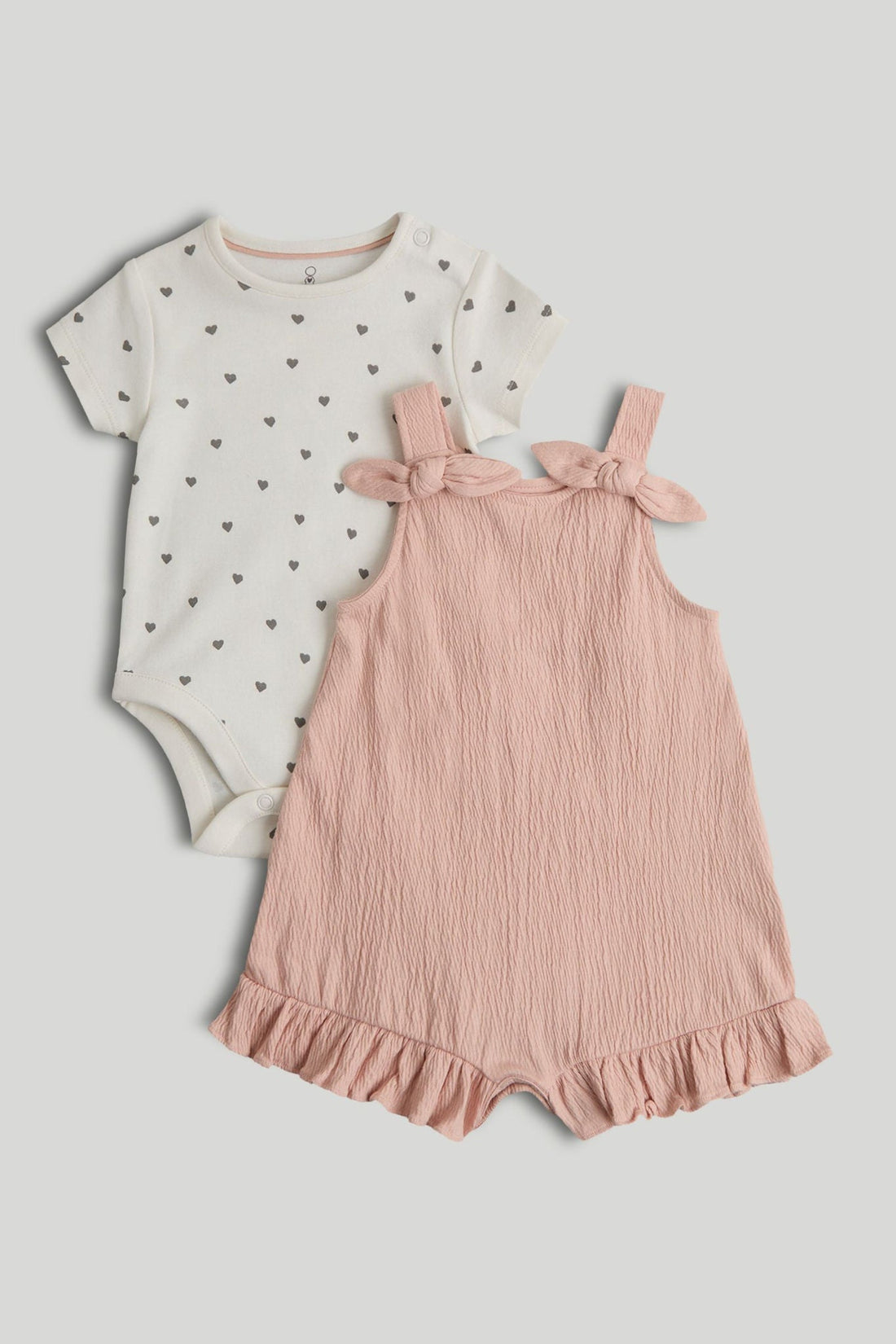 My First Bibshorts and Bodysuit Outfit - Light Pink / Up to 1 Month