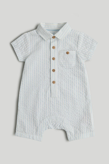 My First Blue Romper - Light Blue / Up to 1 Month