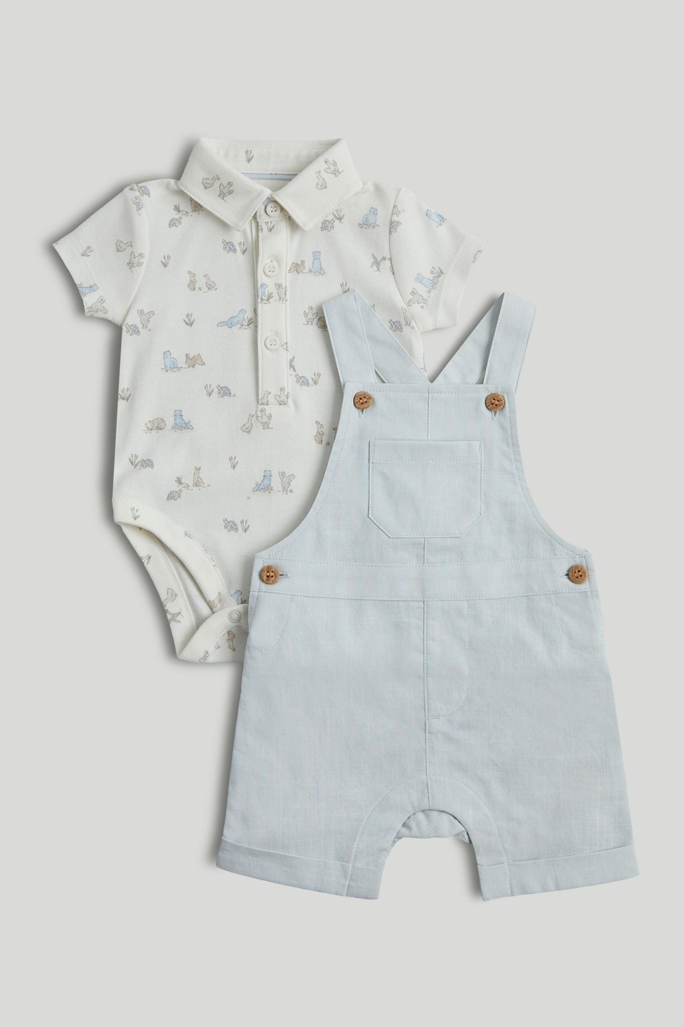 My First Bibshorts and Bodysuit Outfit - Multi / 12-18 Months