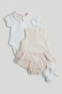 My First Bibshorts, Bodysuit and Socks Outfit - White / 12-18 Months