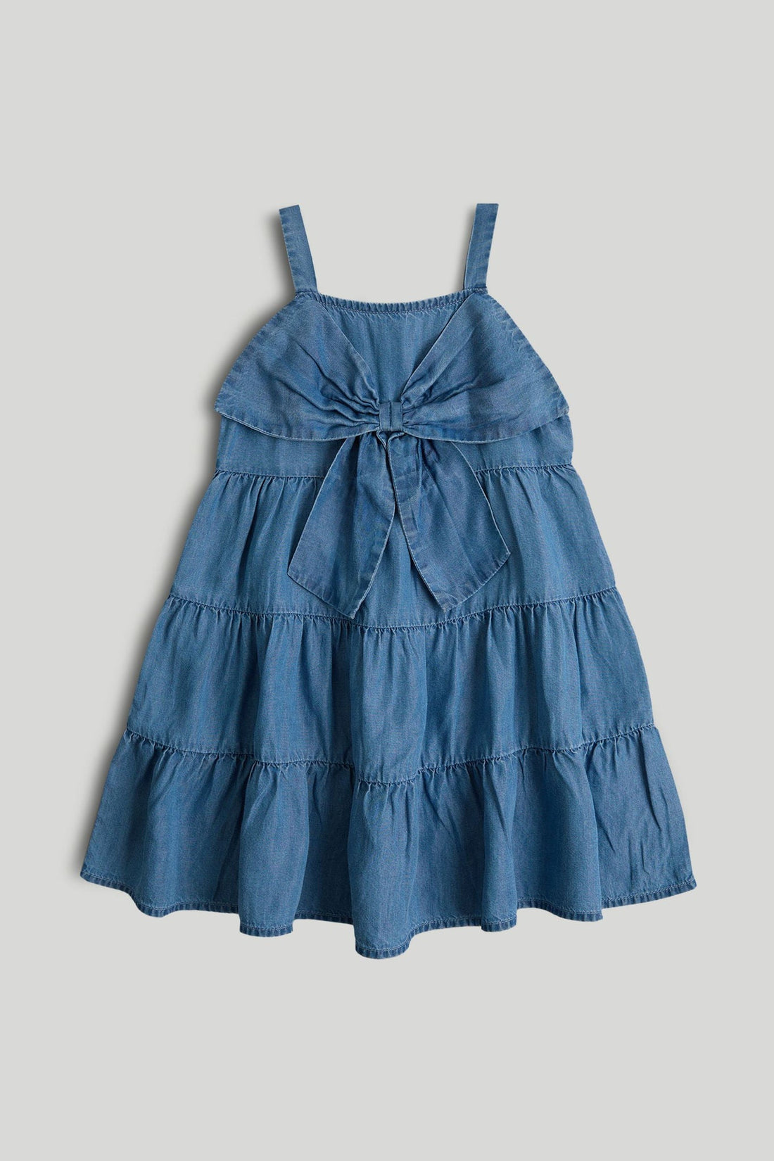 Blue Chambray Occasion Dress - Blue / 12-18 Months