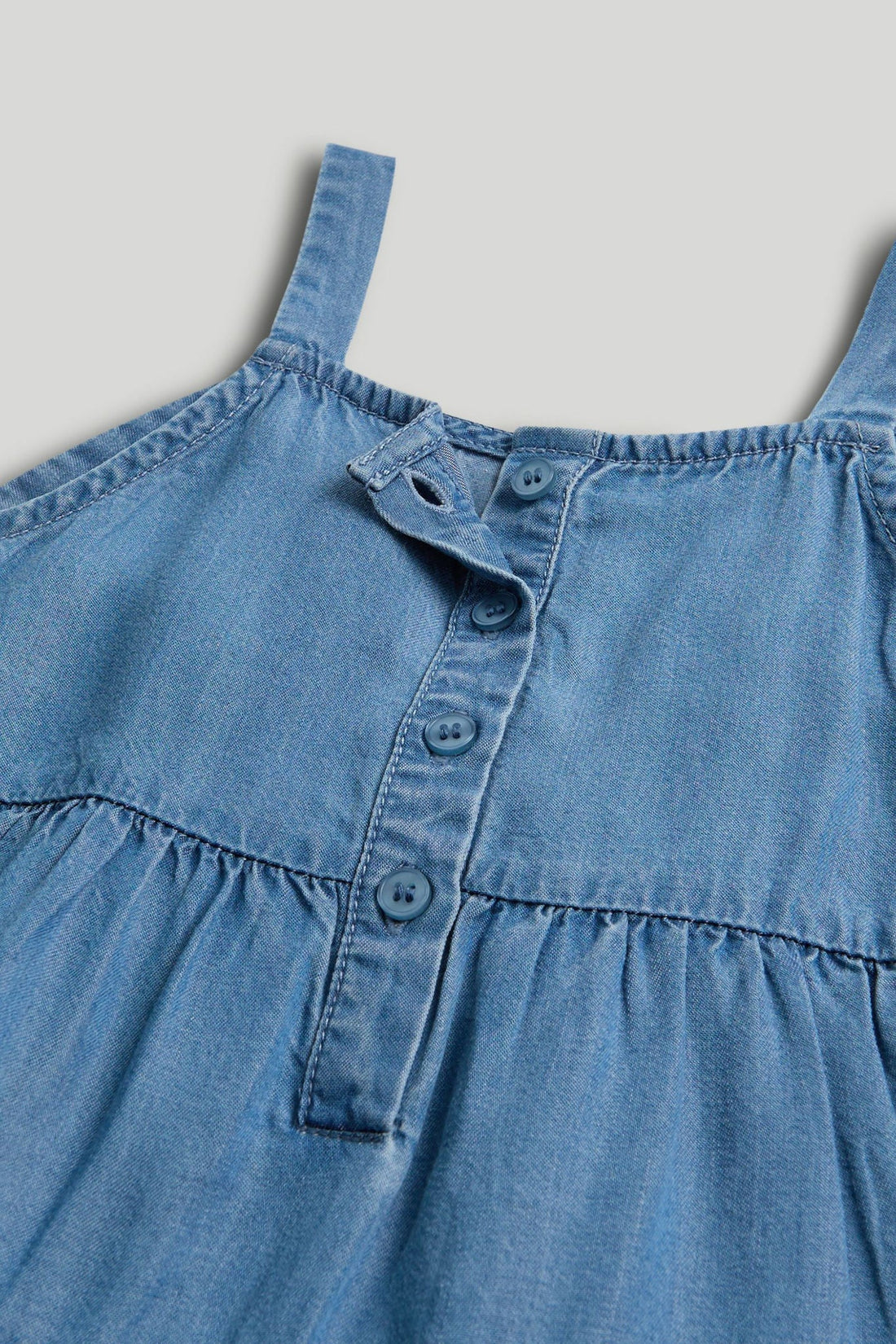 Blue Chambray Occasion Dress