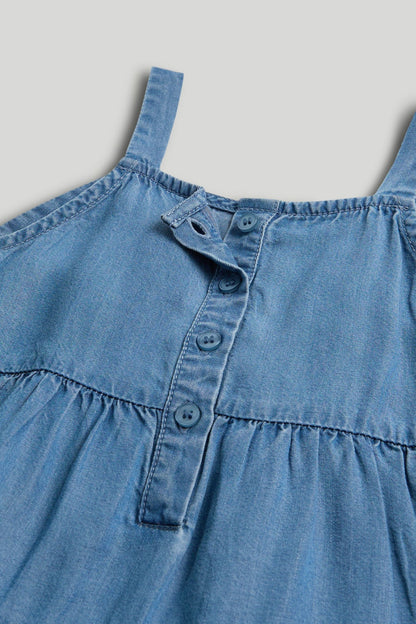 Blue Chambray Occasion Dress