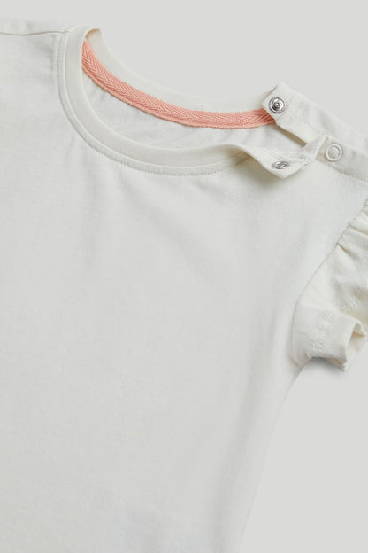 Peach Dungarees and T-Shirt Outfit