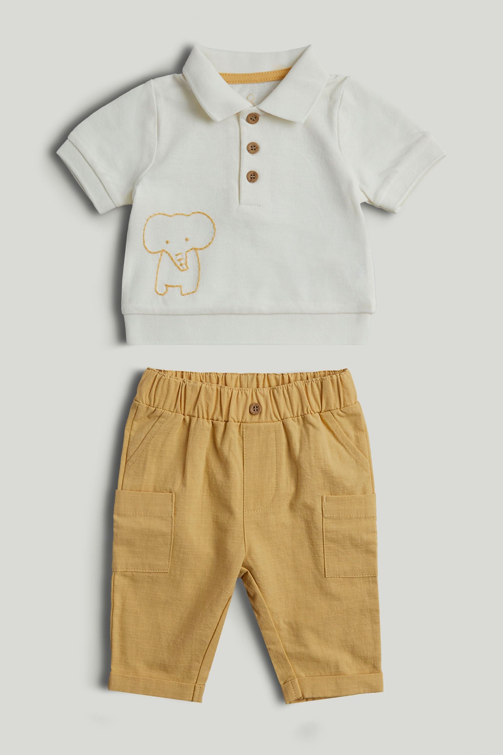 Polo Shirt and Trousers Outfit - Multi / Up to 1 Month