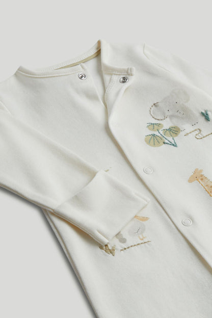 3 Pack Safari Footless Sleepsuits