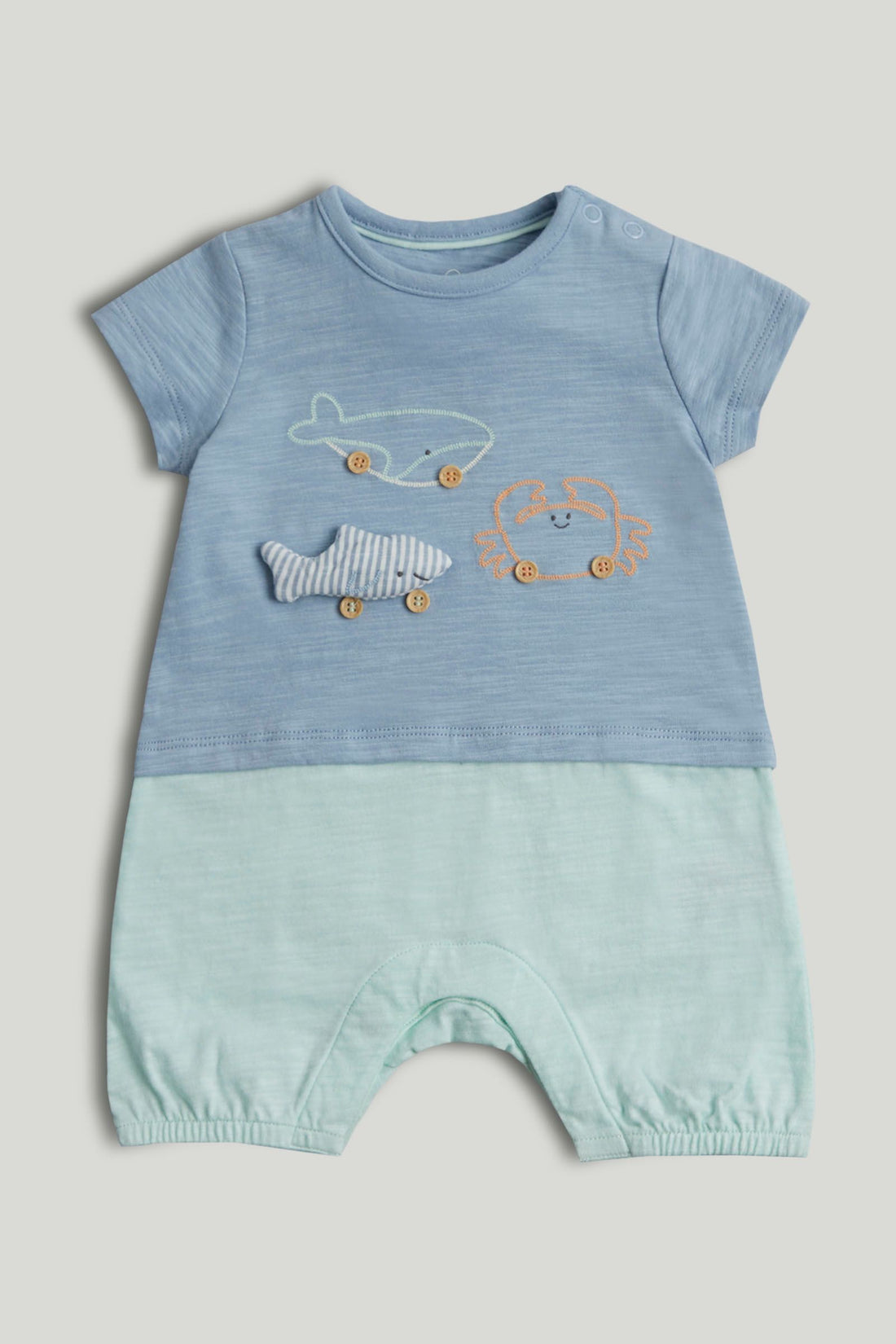 T-Shirt and Shorts Romper - Multicolor / Up to 1 Month