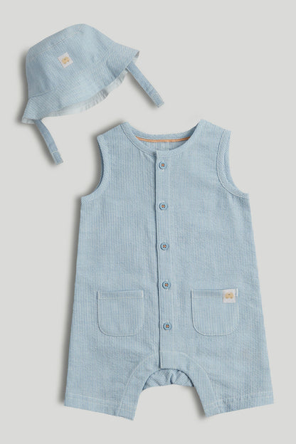 My First Romper and Hat Outfit - Multicolor / Up to 1 Month