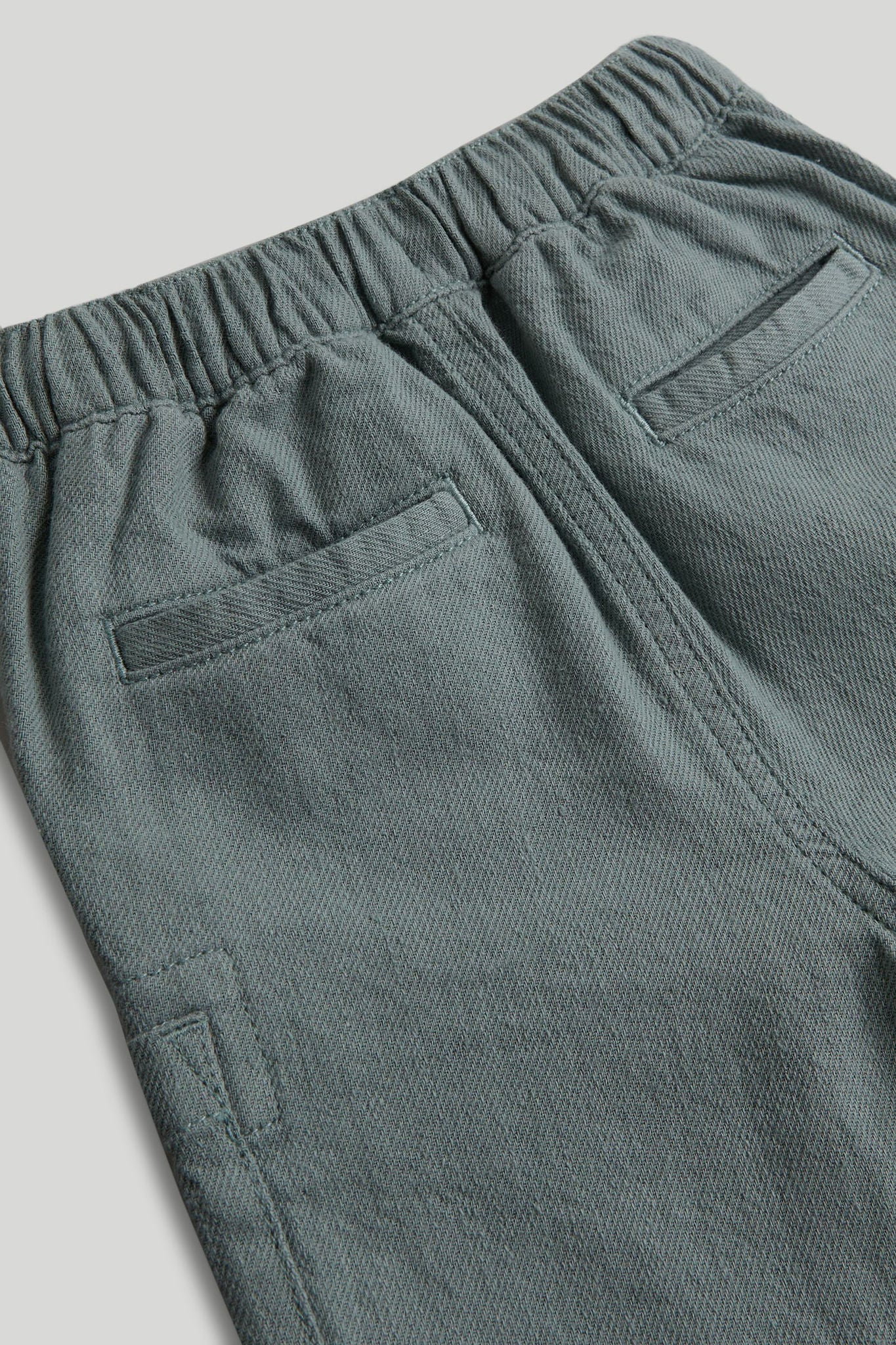 Blue Linen-Look Shorts