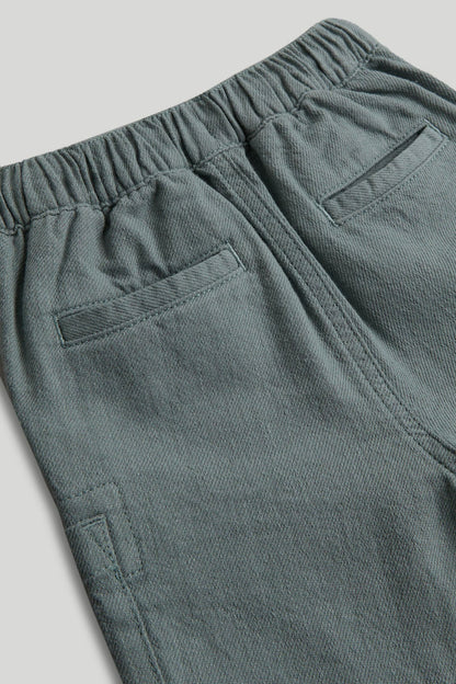 Blue Linen-Look Shorts