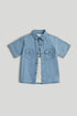Denim Shirt and T-Shirt Set - Light Blue / 9-10 Years