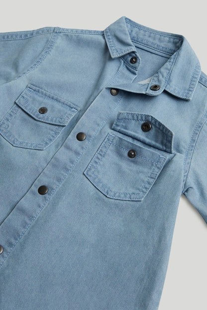 Denim Shirt and T-Shirt Set