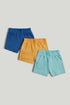 3 Pack Cotton Shorts - Multicolor / 12-18 Months
