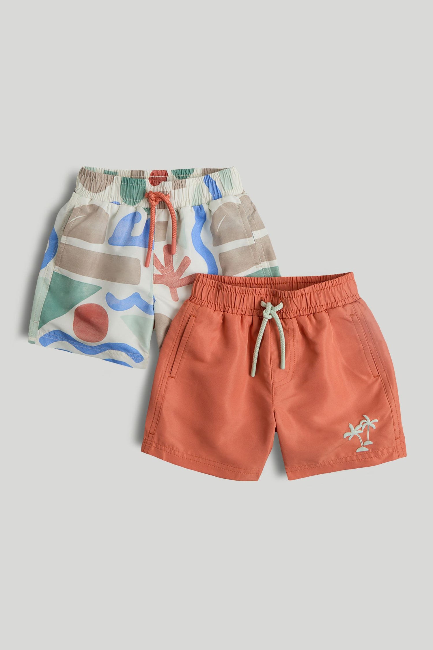 2 Pack Swim Shorts - Multicolor / 12-18 Months